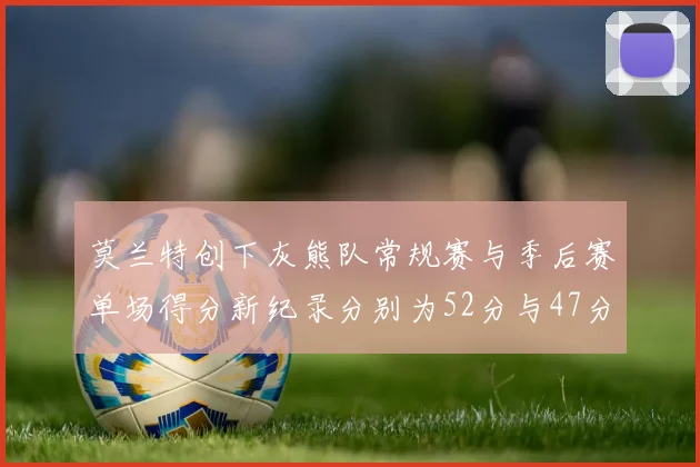 莫兰特创下灰熊队常规赛与季后赛单场得分新纪录分别为52分与47分